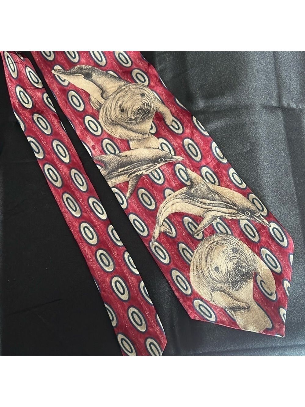 Endangered Species necktie, manatee,  56” long. NWT, vintage